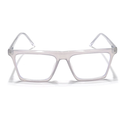 Eyejack Minimals Transparent Grey Square Eyeglasses for Men & Women (A03FCL1322-C5)