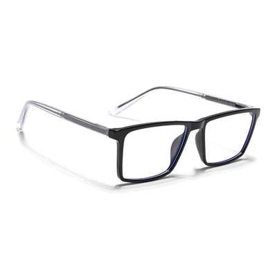 Eyejack Minimals Shine Black Rectangle Eyeglasses for Men & Women (A04FCL1325-C1)