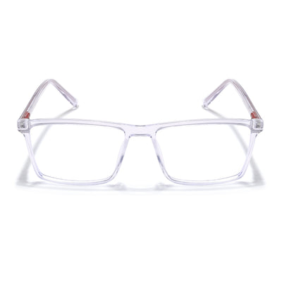 Eyejack Minimals Transparent Rectangle Eyeglasses for Men & Women (A04FCL1327-C3)