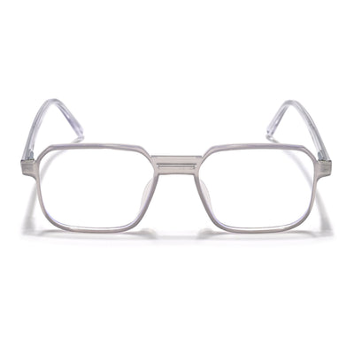 Eyejack Minimals Transparent Grey Square Eyeglasses for Men & Women (A05FCL1336-C5)