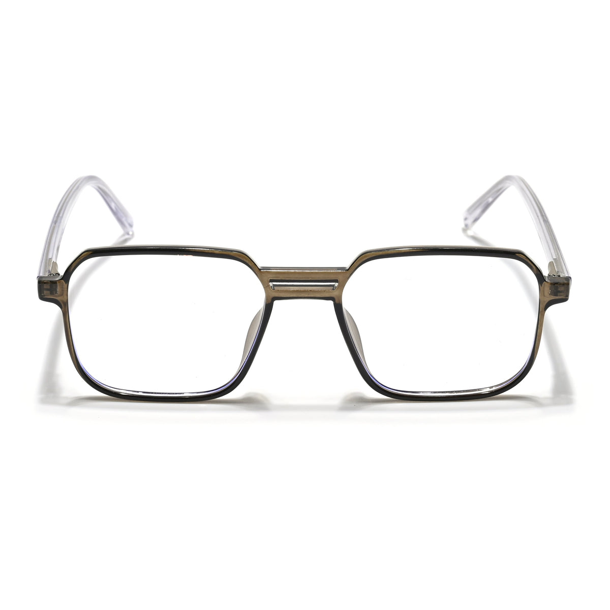 Eyejack Minimals Brown Square Eyeglasses for Men & Women (A05FCL1338-C7)