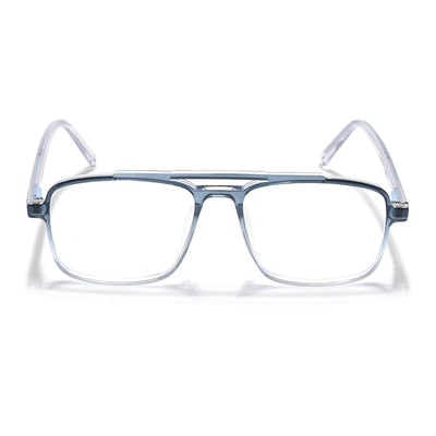 Eyejack Minimals Blue & Clear Wayfarer Eyeglasses for Men & Women (A06FCL1342-C4)