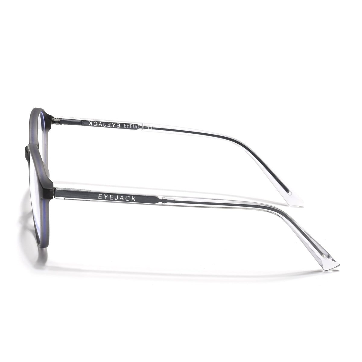 Eyejack Minimals Matt Grey Round Eyeglasses for Men & Women (A07FCL1347-C2)