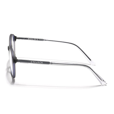 Eyejack Minimals Matt Grey Round Eyeglasses for Men & Women (A07FCL1347-C2)
