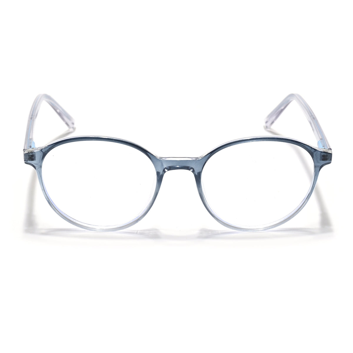 Eyejack Minimals Blue & Clear Round Eyeglasses for Men & Women (A07FCL1349-C4)