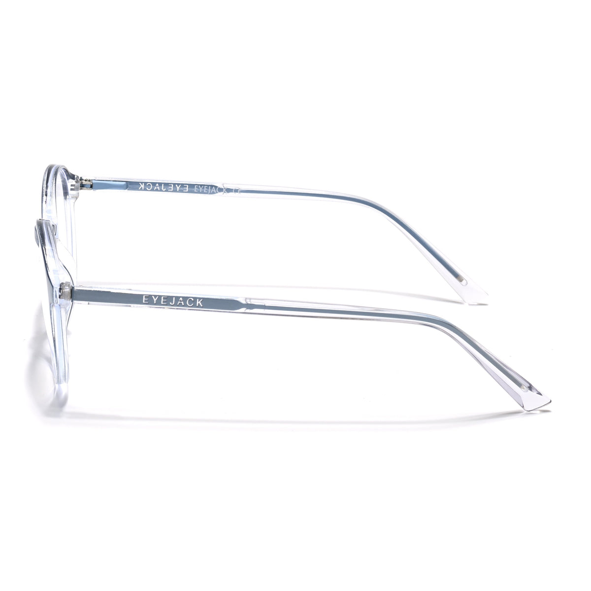 Eyejack Minimals Blue & Clear Round Eyeglasses for Men & Women (A07FCL1349-C4)