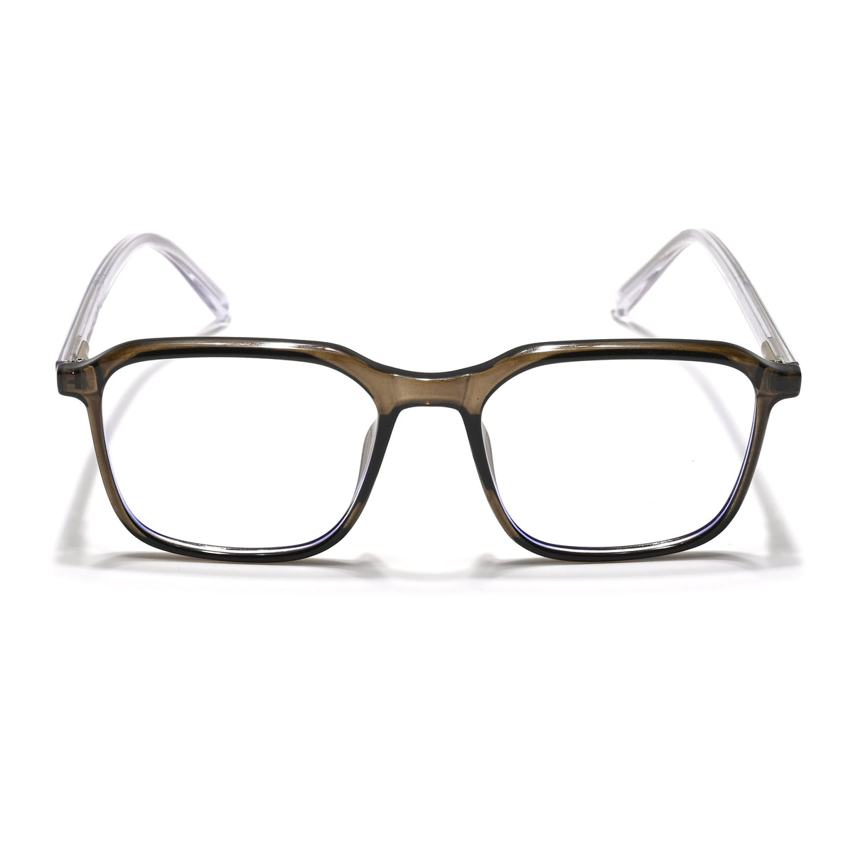 Eyejack Minimals Brown Square Eyeglasses for Men & Women (A08FCL1359-C7)