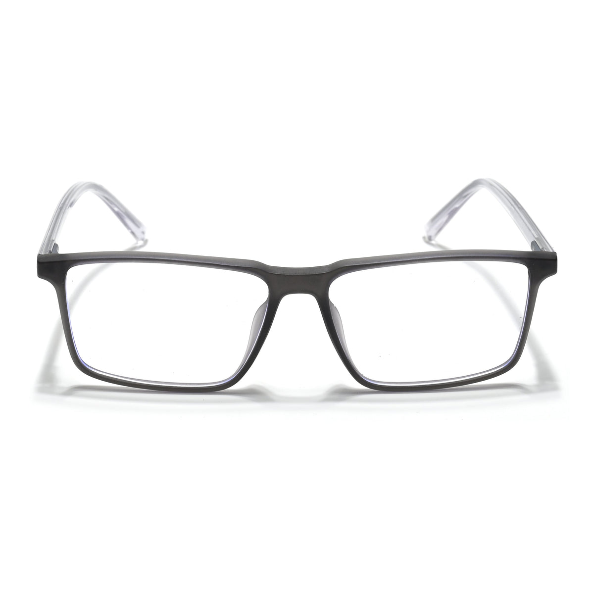 Eyejack Minimals Matt Grey Rectangle Eyeglasses for Men & Women (A09FCL1361-C2)