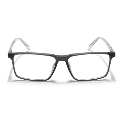 Eyejack Minimals Matt Grey Rectangle Eyeglasses for Men & Women (A09FCL1361-C2)