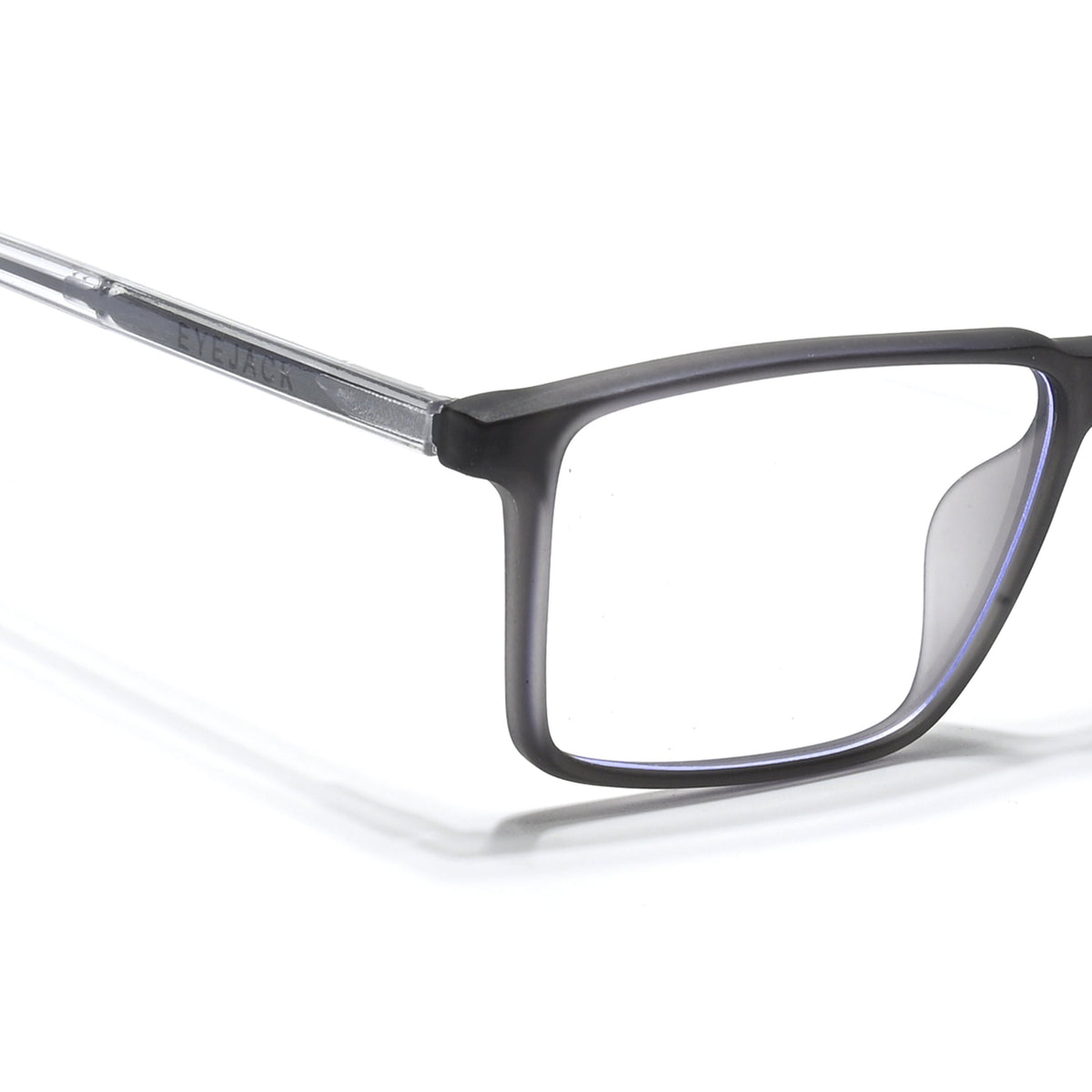 Eyejack Minimals Matt Grey Rectangle Eyeglasses for Men & Women (A09FCL1361-C2)