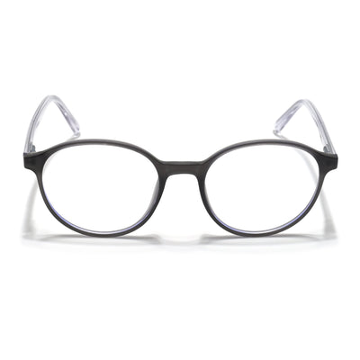 Eyejack Minimals Matt Grey Round Eyeglasses for Men & Women (A10FCL1368-C2)