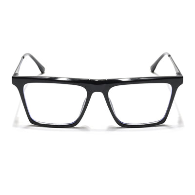 Eyejack Essentials Shine Black Square Eyeglasses for Men & Women (B01FCL1374-C1)