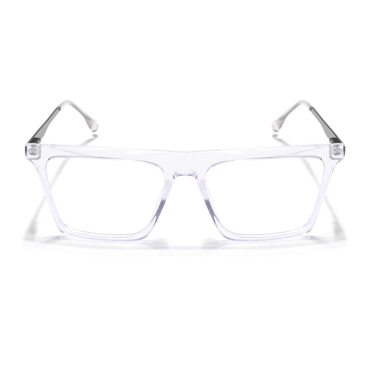 Eyejack Essentials Transparent Square Eyeglasses for Men & Women (B01FCL1376-C3)