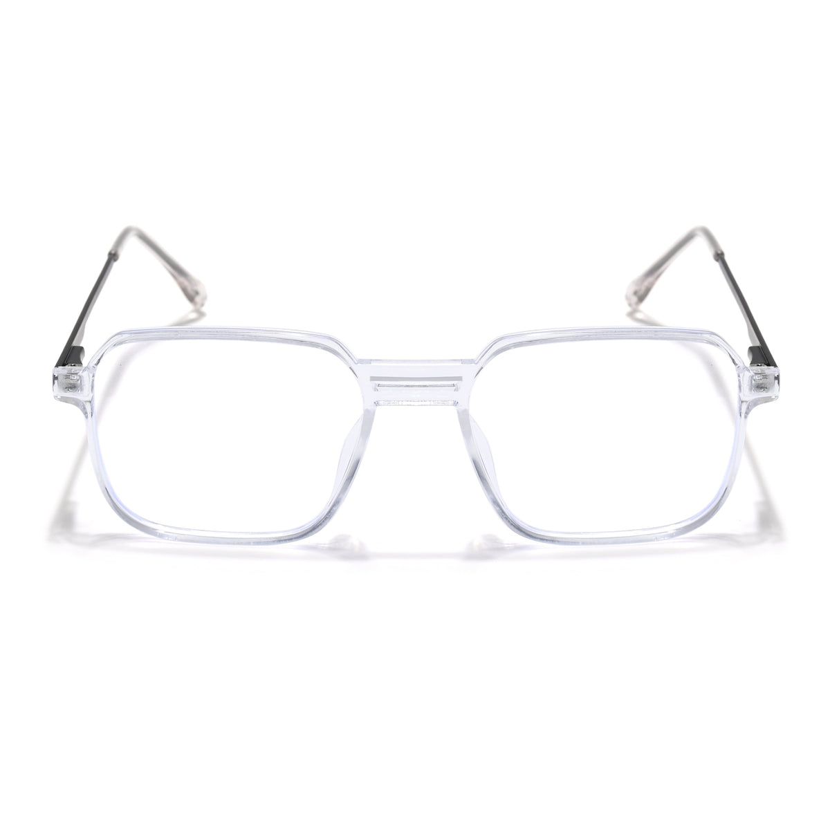 Eyejack Essentials Transparent Square Eyeglasses for Men & Women (B03FCL1390-C3)