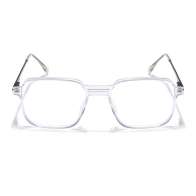 Eyejack Essentials Transparent Square Eyeglasses for Men & Women (B03FCL1390-C3)