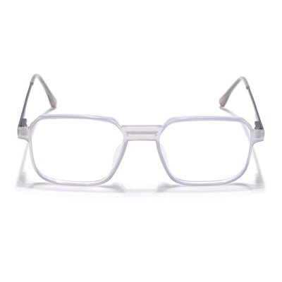 Eyejack Essentials Transparent Grey Square Eyeglasses for Men & Women (B03FCL1392-C5)