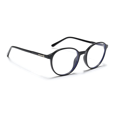 Eyejack Essentials Shine Black Round Eyeglasses for Men & Women (B04FCL1395-C1)