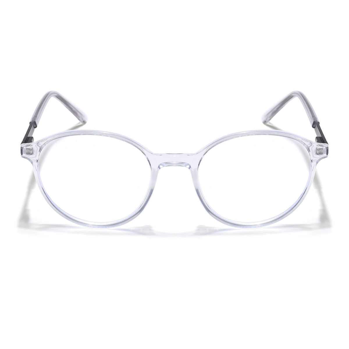 Eyejack Essentials Transparent Round Eyeglasses for Men & Women (B04FCL1397-C3)