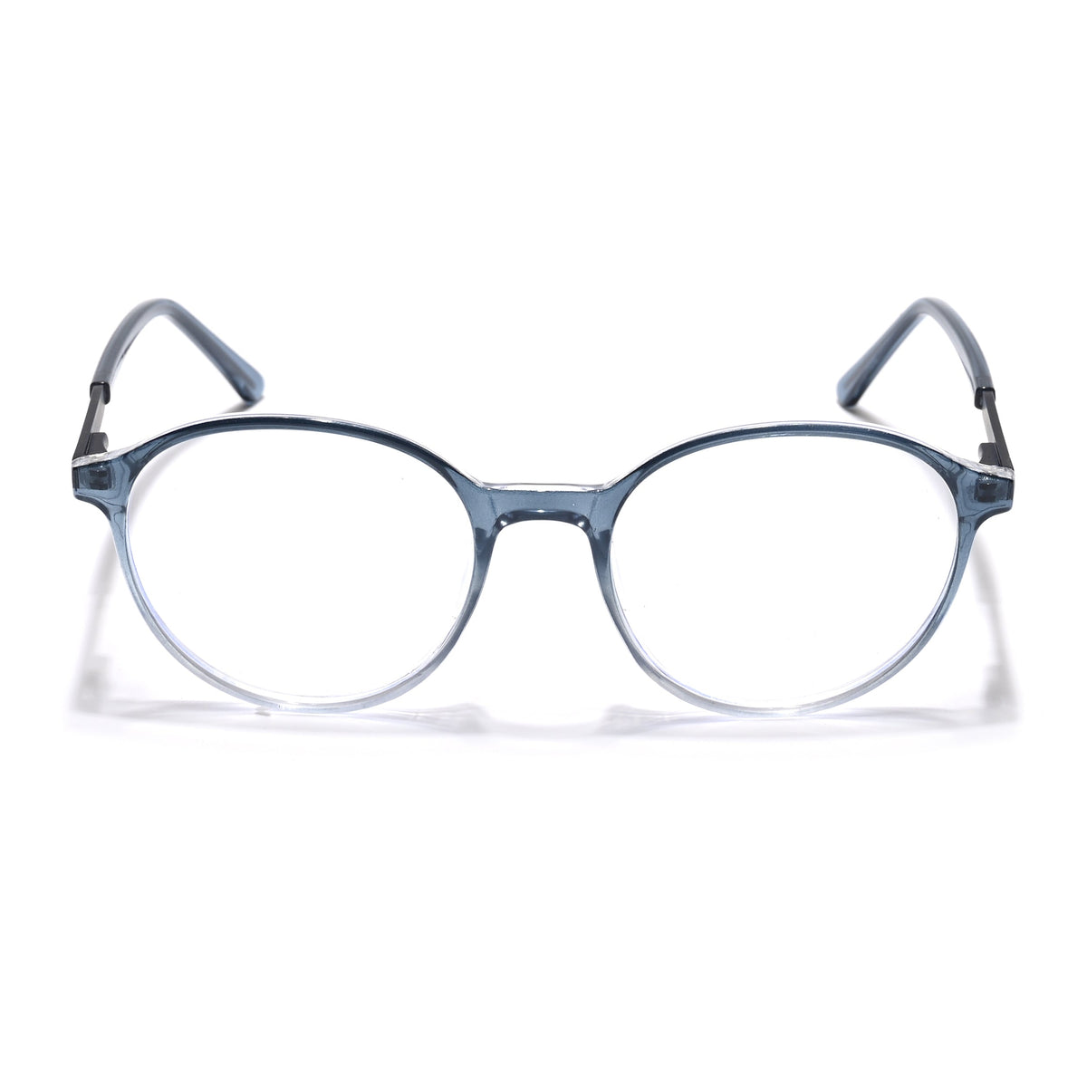 Eyejack Essentials Blue & Clear Round Eyeglasses for Men & Women (B04FCL1398-C4)