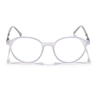 Eyejack Essentials Transparent Grey Round Eyeglasses for Men & Women (B04FCL1399-C5)