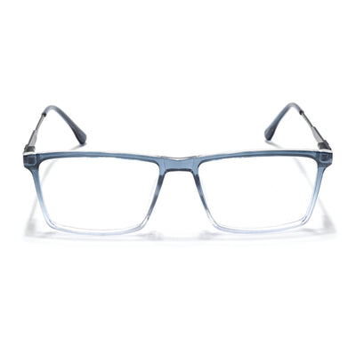 Eyejack Essentials Blue & Clear Rectangle Eyeglasses for Men & Women (B05FCL1405-C4)