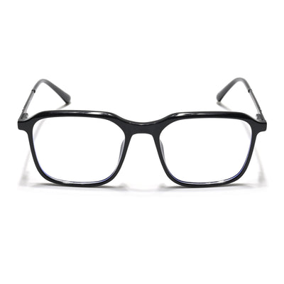 Eyejack Essentials Shine Black Square Eyeglasses for Men & Women (B06FCL1409-C1)