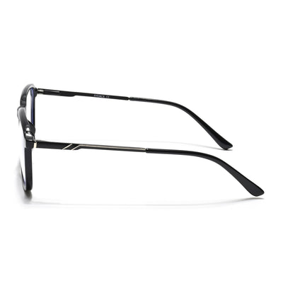 Eyejack Essentials Shine Black Square Eyeglasses for Men & Women (B06FCL1409-C1)