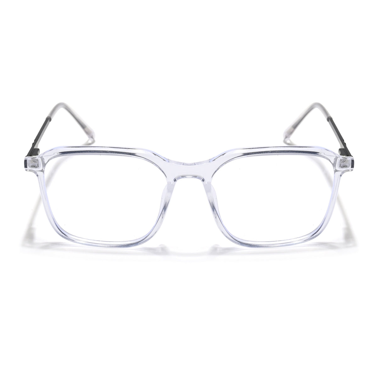 Eyejack Essentials Transparent Square Eyeglasses for Men & Women (B06FCL1411-C3)