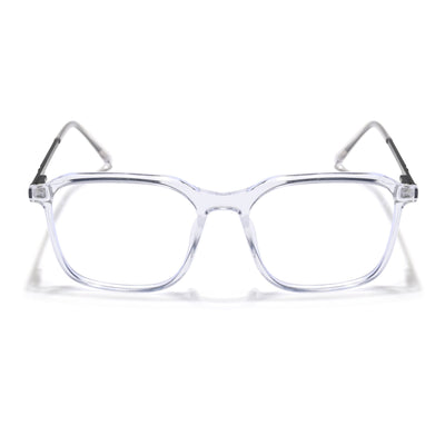 Eyejack Essentials Transparent Square Eyeglasses for Men & Women (B06FCL1411-C3)