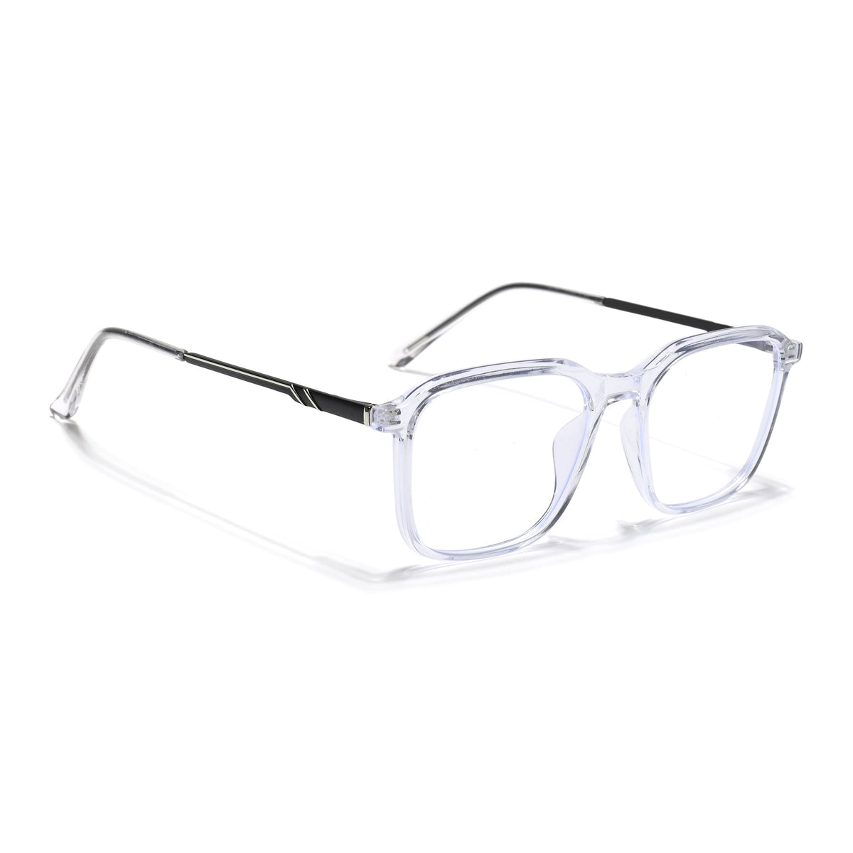Eyejack Essentials Transparent Square Eyeglasses for Men & Women (B06FCL1411-C3)