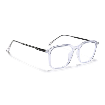 Eyejack Essentials Transparent Square Eyeglasses for Men & Women (B06FCL1411-C3)