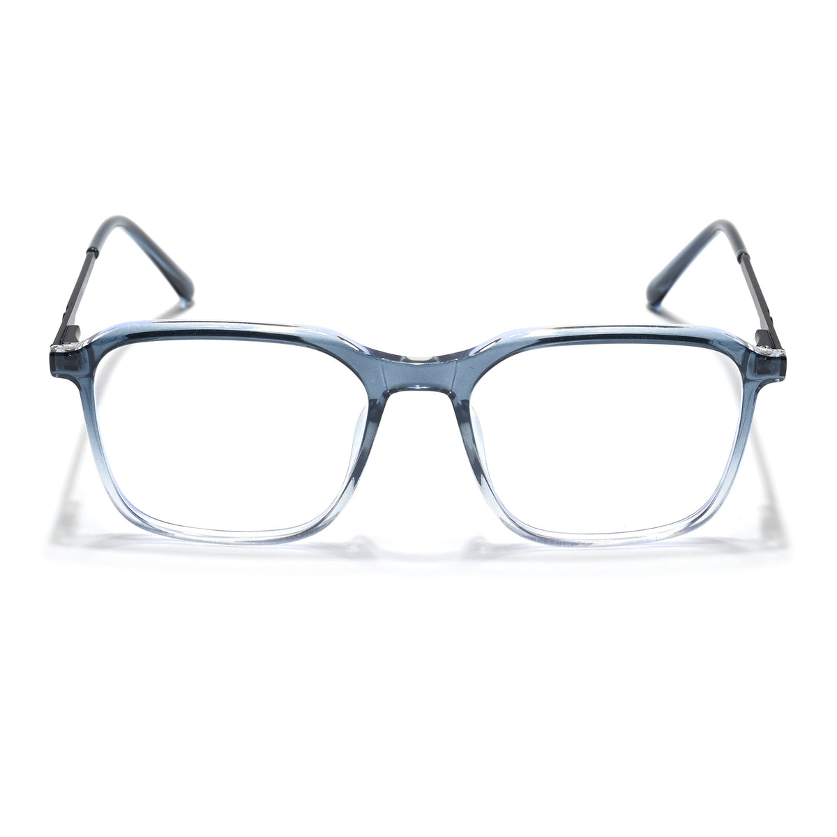 Eyejack Essentials Blue & Clear Square Eyeglasses for Men & Women (B06FCL1412-C4)