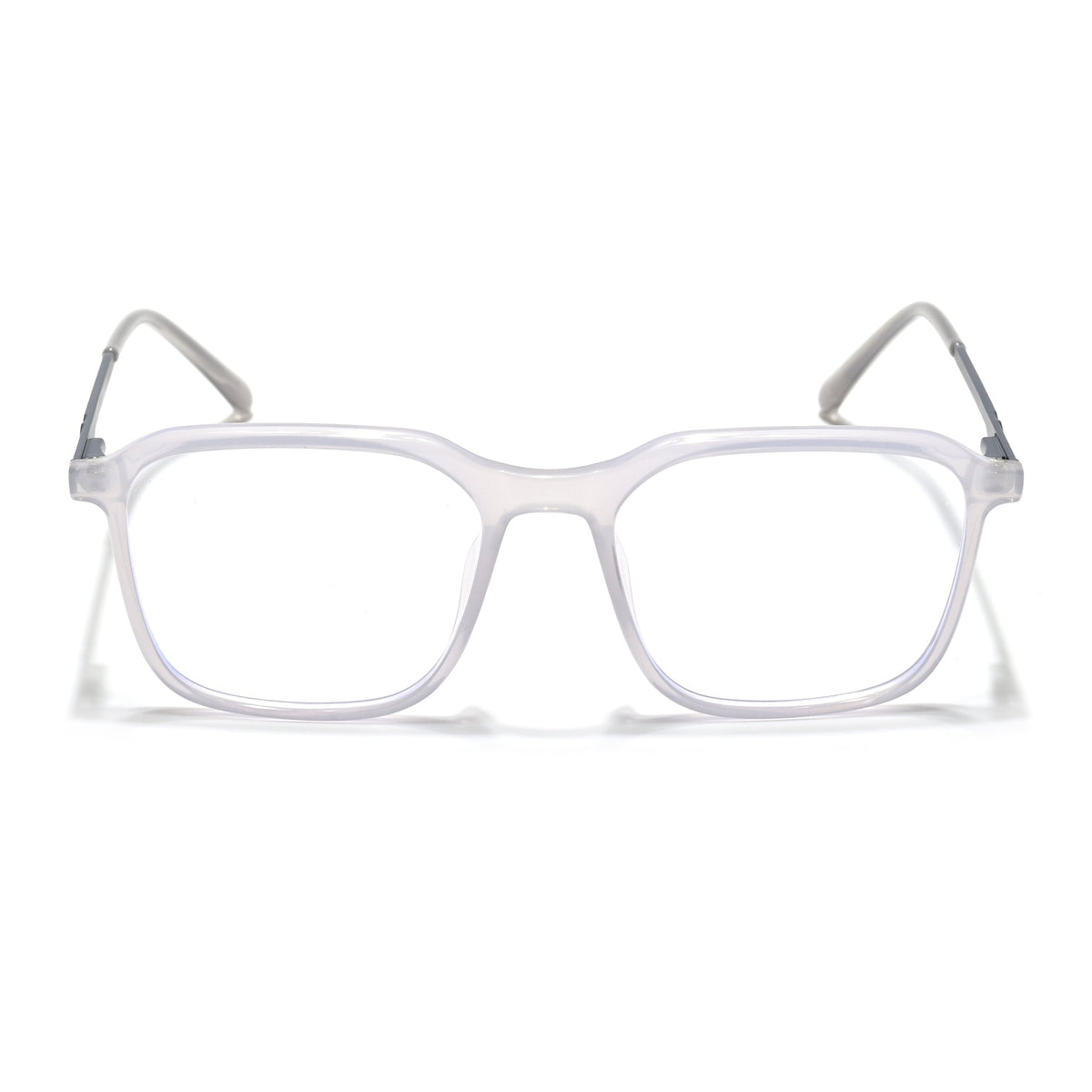 Eyejack Essentials Transparent Grey Square Eyeglasses for Men & Women (B06FCL1413-C5)