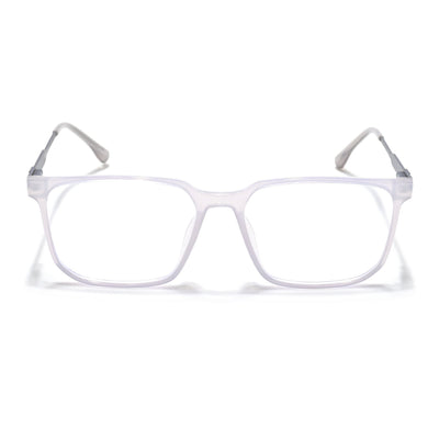 Eyejack Essentials Transparent Grey Wayfarer Eyeglasses for Men & Women (B07FCL1420-C5)