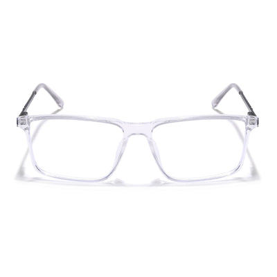 Eyejack Essentials Transparent Rectangle Eyeglasses for Men & Women (B08FCL1425-C3)
