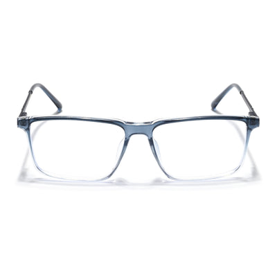Eyejack Essentials Blue & Clear Rectangle Eyeglasses for Men & Women (B08FCL1426-C4)