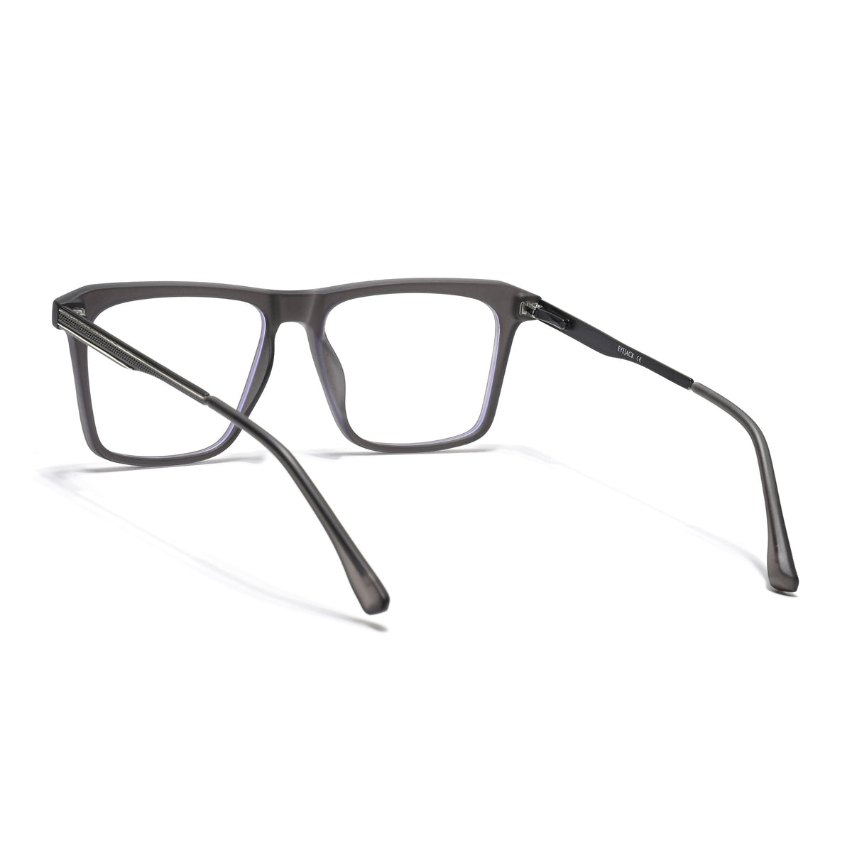 Eyejack Essentials Matt Grey Square Eyeglasses for Men & Women (B09FCL1431-C2)