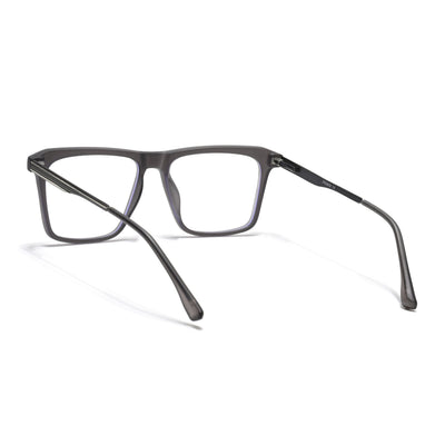 Eyejack Essentials Matt Grey Square Eyeglasses for Men & Women (B09FCL1431-C2)