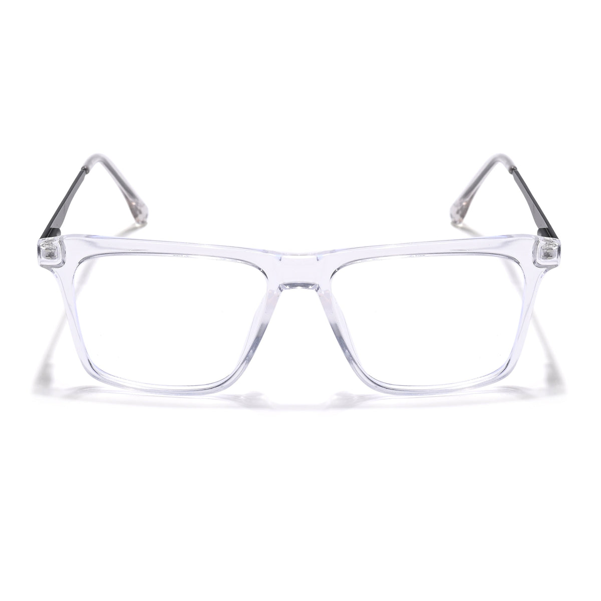 Eyejack Essentials Transparent Square Eyeglasses for Men & Women (B09FCL1432-C3)