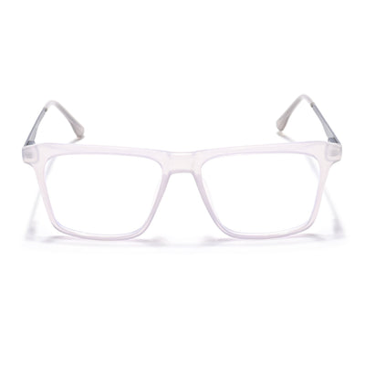 Eyejack Essentials Transparent Grey Square Eyeglasses for Men & Women (B09FCL1434-C5)