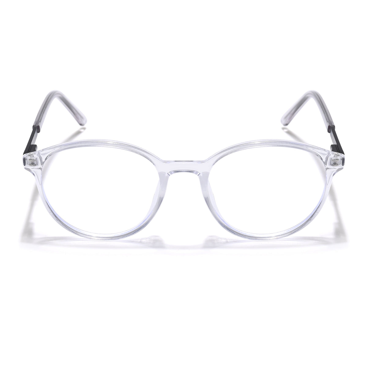 Eyejack Essentials Transparent Round Eyeglasses for Men & Women (B10FCL1439-C3)