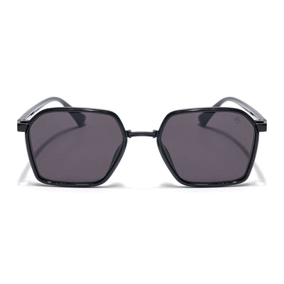 Eyejack Black Square Sunglasses for Men & Women (B80745CL836)