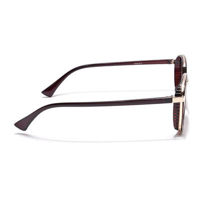 Eyejack Golden & Black Square Sunglasses for Men & Women (B80745CL838)