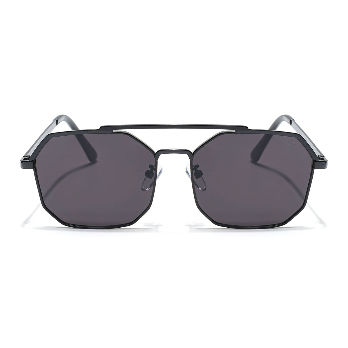 Eyejack Black Square Sunglasses for Men & Women (B80776CL882)