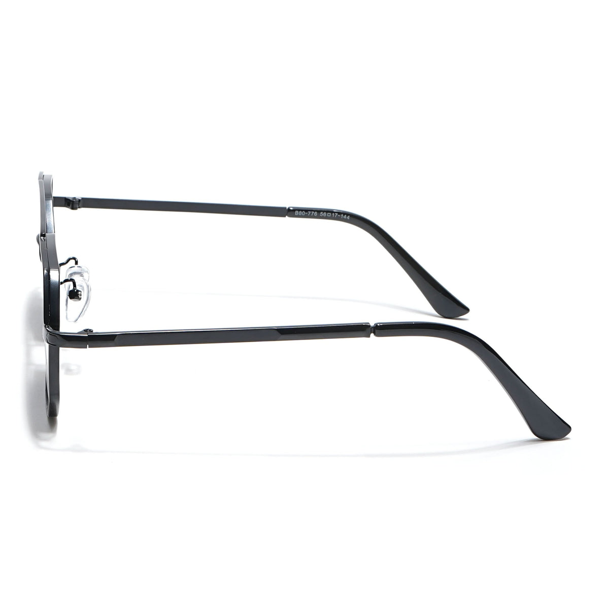 Eyejack Black Square Sunglasses for Men & Women (B80776CL882)