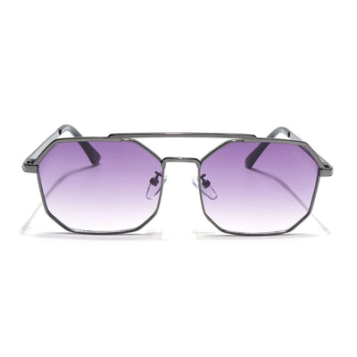Eyejack Grey Square Sunglasses for Men & Women (B80776CL883)