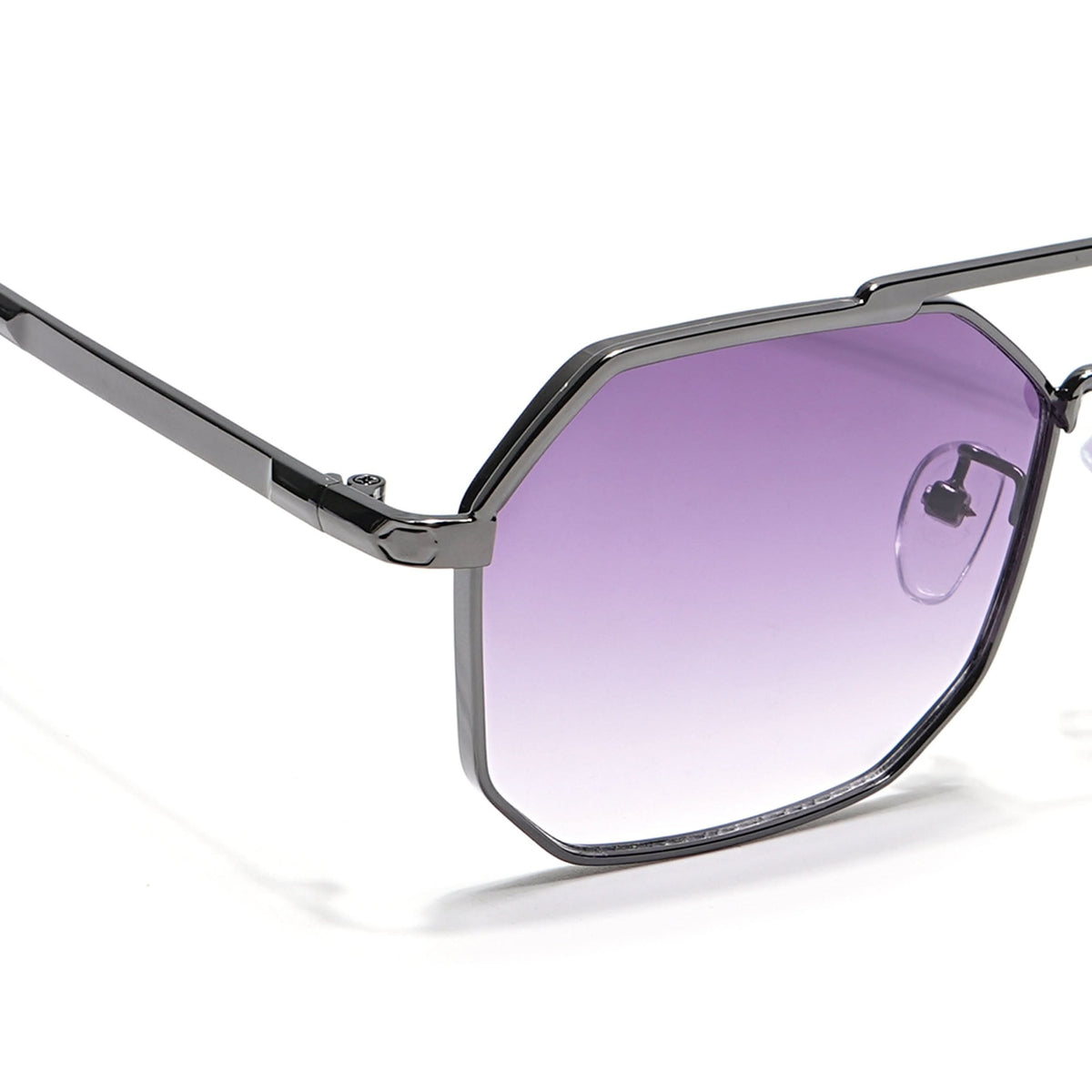 Eyejack Grey Square Sunglasses for Men & Women (B80776CL883)