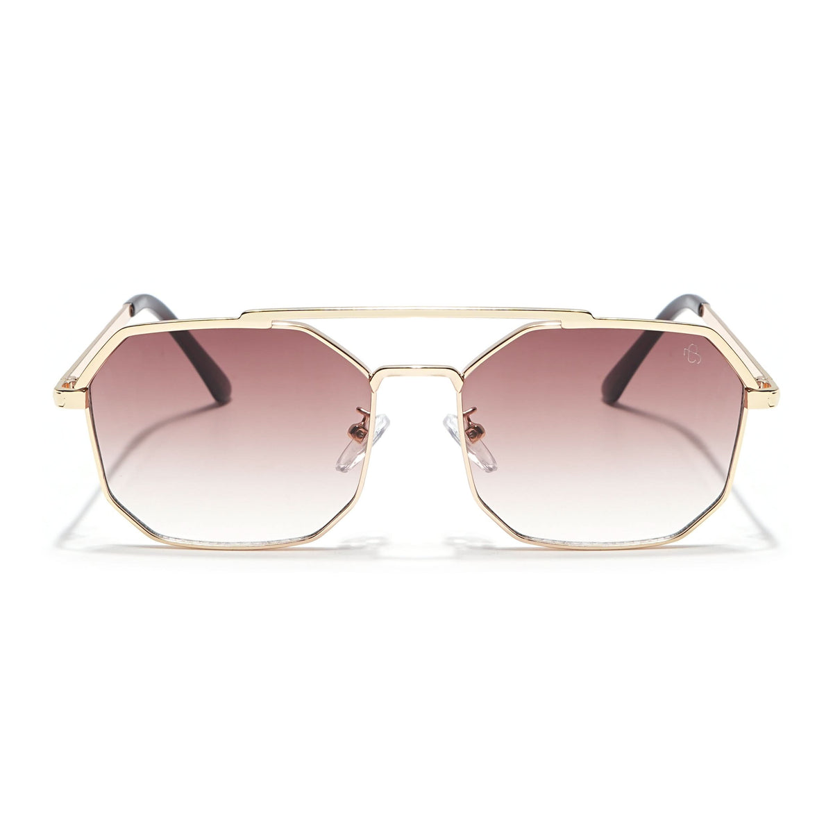 Eyejack Golden Square Sunglasses for Men & Women (B80776CL884)