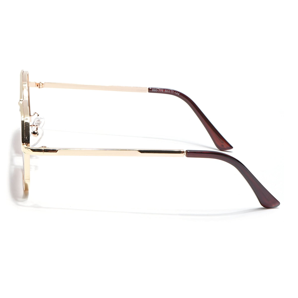 Eyejack Golden Square Sunglasses for Men & Women (B80776CL884)