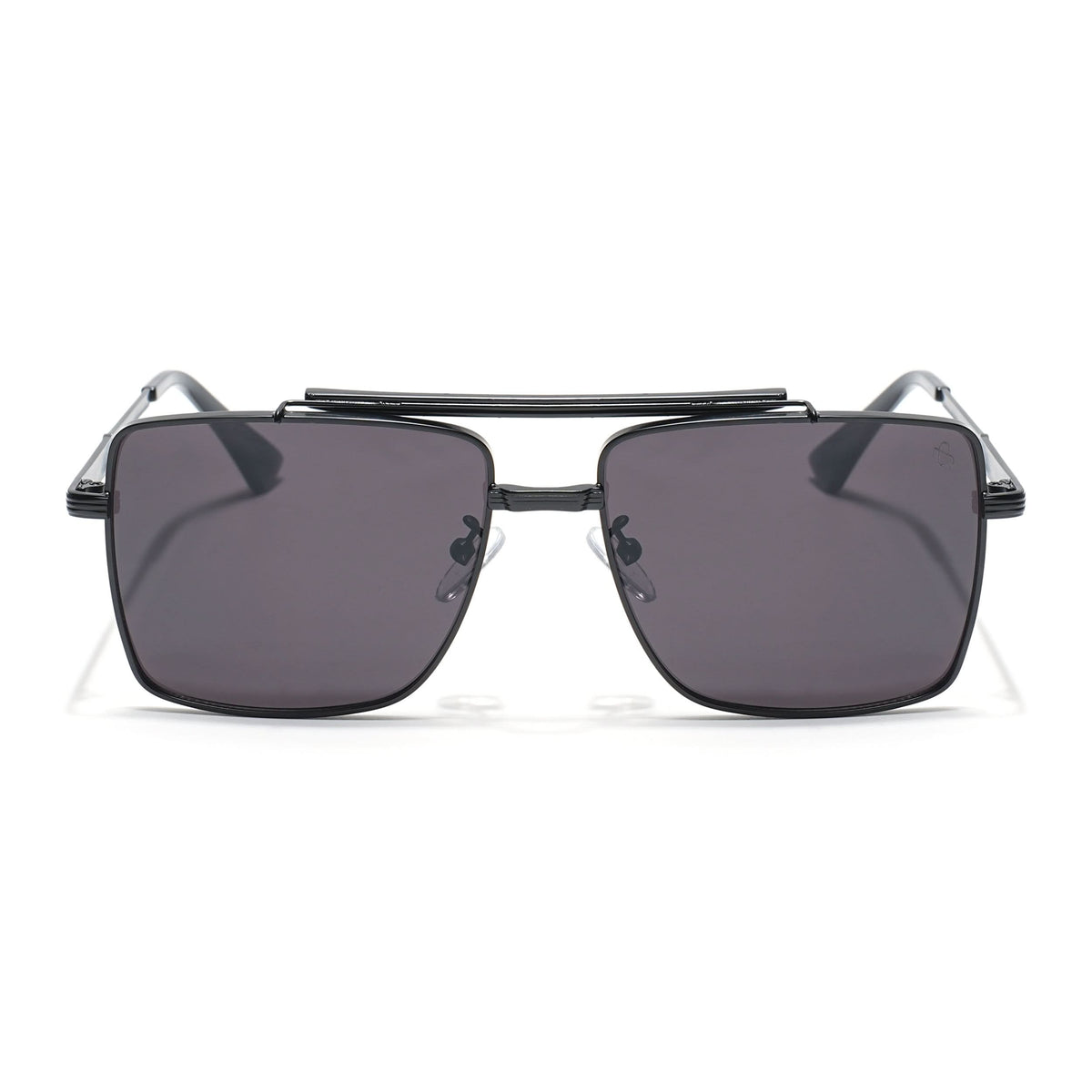 Eyejack Black Square Sunglasses for Men & Women (B80787CL865)